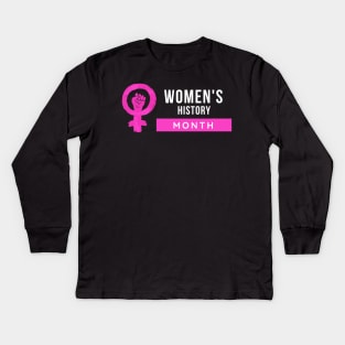 Women's History Month Kids Long Sleeve T-Shirt